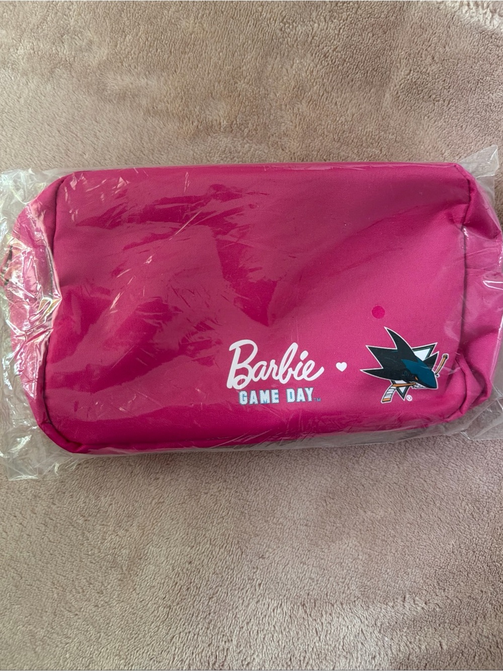 Barbie Pink Sharks San Jose Merch Game Day Fanny Pack Bag Purse. NEW.